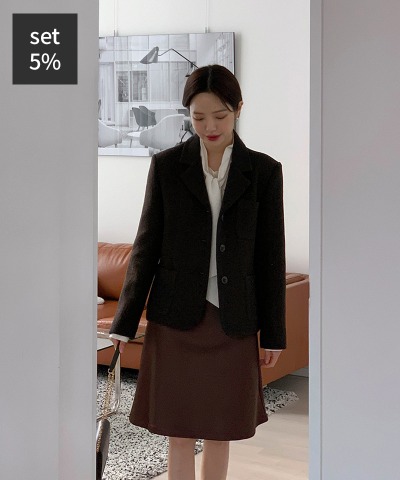 Urban Wool 夹克（70% 羊毛）+ Humming 系带衬衫+ Twa Satin 连衣裙 女装购物中心DALTT