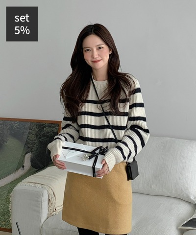 Bunny Line 羊毛针织衫（50% 羊毛）+ 披头士羊毛裙 女装购物中心DALTT