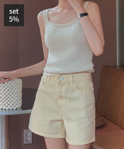 Pan d&#039;Or 方形无袖+蜂蜜黄油棉裤 女装购物中心DALTT