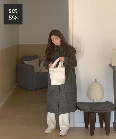 绉纱斜纹大衣（50%羊毛）+纯毛针织+退火棉裤 女装购物中心DALTT